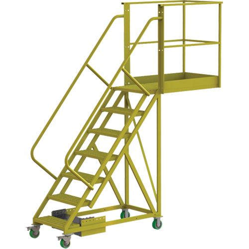 Cantilever Rolling Ladder, Unsupported, 7 Steps, 40" Platform Depth, 70" Platform Height Auto Electric Service Ltd.