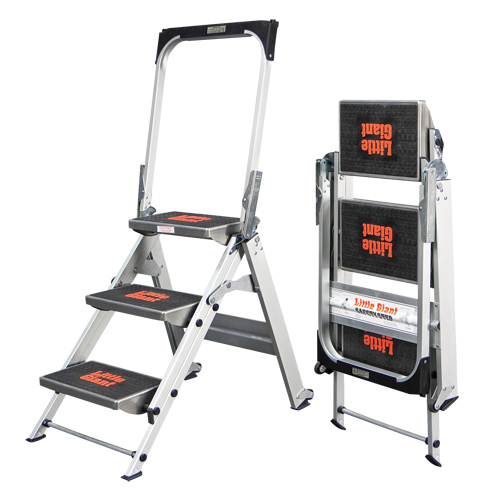 Safety Stepladder with Bar & Tray, 2.2', Aluminum, 300 lbs. Capacity, Type 1A Auto Electric Service Ltd.
