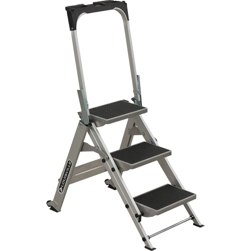 Tilt & Roll Step Stool Ladder, 3 Steps, 34" x 22" x 50.75" High Auto Electric Service Ltd.
