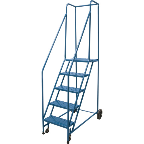 Escabeau roulant, 5 marches, Largeur de la marche 18", Hauteur de la plateforme 46", Acier Auto Electric Service Ltd.