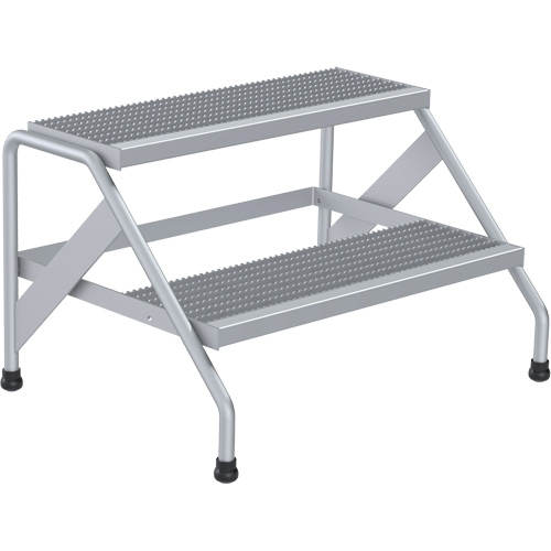 Aluminum Step Stand, 2 Step(s), 32-13/16" W x 24-9/16" L x 20" H, 500 lbs. Capacity Auto Electric Service Ltd.