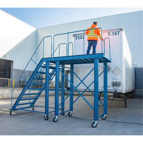 Snow Ladder, Steel, 10 Steps, 99" H, 85-1/2" D, 48" Step, Serrated Auto Electric Service Ltd.