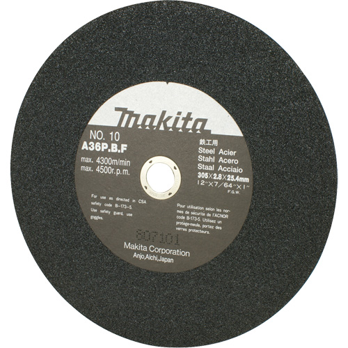 Abrasive Wheel for Cut Off Saws & Angle Cutters, 12" x 7/64", 1" Arbor, 4500 RPM Auto Electric Service Ltd.
