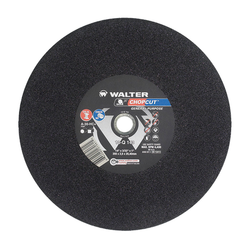 Meules &agrave; tronçonner Chopcut, 14" x 3/32", Arbre de 1", Type 1, Oxyde d'aluminium, 4400 Tr/min Auto Electric Service Ltd.