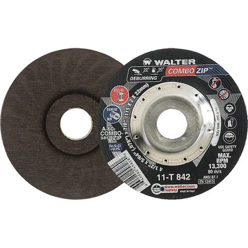 Meules &agrave; tronçonner renforc&eacute;es pour meuleuse &agrave; angle droit - Combo Zip, 4-1/2" x 5/64", Arbre de 7/8", Type 27 Auto Electric Service Ltd.