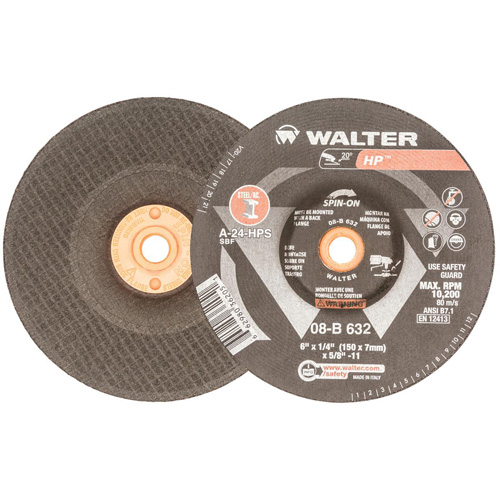 HP Grinding and Cutting Wheel, 6" x 1/8", 5/8"-11 Arbor, Aluminum Oxide, Type 27 Auto Electric Service Ltd.