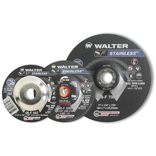 Disque pour meulage et tronçonnage STAINLESS, 4-1/2" x 1/4", Arbre de 5/8"-11, Type 28S, Oxyde d'aluminium, 13 300 Tr/min Auto Electric Service Ltd.