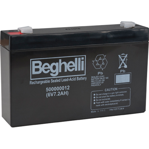 Sealed Lead Acid Batteries, 6 V, 7.2 Ah Auto Electric Service Ltd.