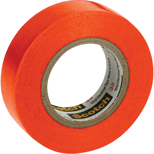 Rubans en vinyle pour codage en couleurs 35 Scotch, 12,7 mm (1/2") x 20,1 m (66'), Orange, 7 mils Auto Electric Service Ltd.