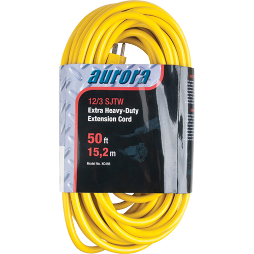 Vinyl Extension Cord, Outdoor, SJTW, 12/3 AWG, 15 A, 50' Auto Electric Service Ltd.