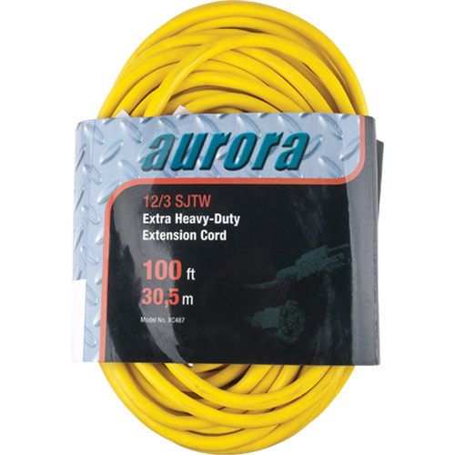 Cordon rallonge en vinyle, Ext&eacute;rieur, SJTW, AWG 12/3, 15 A, 100' Auto Electric Service Ltd.