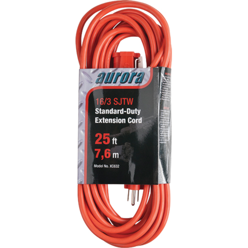 Extension Cord, Indoor/Outdoor, SJTW, 16/3 AWG, 13 A, 25' Auto Electric Service Ltd.