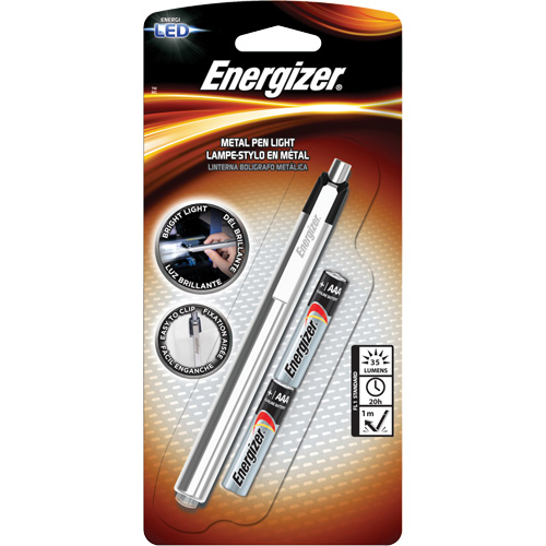 Lampe stylo, DEL, 35 lumens, Corps en Aluminium, piles AAA, Compris Auto Electric Service Ltd.