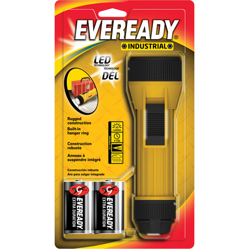 Lampe de poche industrielle et &eacute;conomique Eveready, DEL, 35 lumens, Piles D Auto Electric Service Ltd.