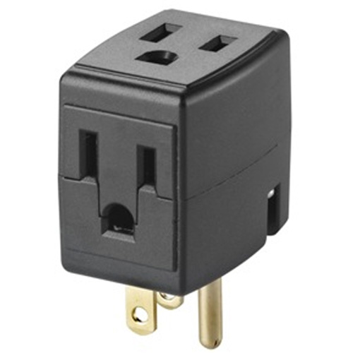 Cube triple mis &agrave; la terre, 3 Prise(s), Aucune, 15 A, 1875 W, 125 V Auto Electric Service Ltd.