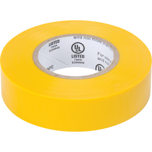 Electrical Tape, 19 mm (3/4") x 18 M (60'), Yellow, 7 mils Auto Electric Service Ltd.