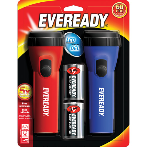 Trousse de lampe de poche &agrave; usage g&eacute;n&eacute;ral Eveready, DEL, 25 lumens, Piles D Auto Electric Service Ltd.