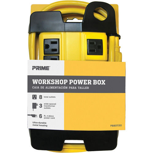 Workshop Power Box, 8 Outlet(s), 6', 15 Amps, 1875 W, 125 V Auto Electric Service Ltd.