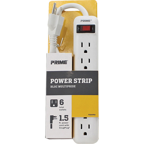 Power Strip, 6 Outlet(s), 1-1/2', 15 A, 1875 W, 125 V Auto Electric Service Ltd.