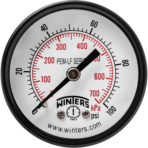 Economy Pressure Gauge, 2" , 0 - 100 psi, Back Mount, Analogue Auto Electric Service Ltd.