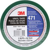 471 Vinyl Tape, 50.8 mm (2") W x 32.9 m (108') L, 5.2 mils, Green Auto Electric Service Ltd.