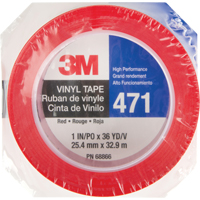 471 Vinyl Tape, 25.4 mm (1") W x 32.9 m (108') L, 5.3 mils, Red Auto Electric Service Ltd.