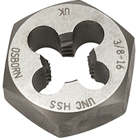 Hexagonal Rethreading Die, 7/10" Dia., 1/4"-28 Thread, High Speed Steel Auto Electric Service Ltd.