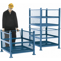 Conteneurs en m&eacute;tal grillag&eacute;, 2 panneaux repliables, Capacit&eacute; 2500 lb, 34,5" la x 40,5" p x 32,25" h Auto Electric Service Ltd.