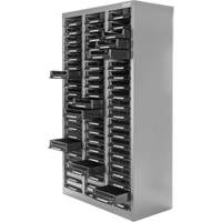Casiers pour pi&egrave;ces KPC-300, Acier galvanis&eacute;, 60 tiroirs, 21-3/10" x 10-2/5" x 36-9/10", Gris Auto Electric Service Ltd.
