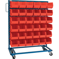 Single-Sided Mobile Bin Rack, Single-sided, 36 bins, 36" W x 16" D x 46-1/2" H Auto Electric Service Ltd.