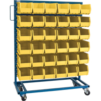 Single-Sided Mobile Bin Rack, Single-sided, 36 bins, 36" W x 16" D x 46-1/2" H Auto Electric Service Ltd.