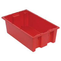 Stack & Nest Totes, 6" x 18" x 11", Red Auto Electric Service Ltd.