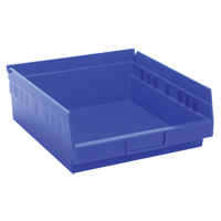 Bacs de rangement pour tablettes, 11-1/8" la x 4" H x 11-5/8" p, Bleu, Capacit&eacute; 30 lb Auto Electric Service Ltd.
