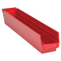 Bacs de rangement pour tablettes, 4-1/8" la x 4" H x 23-5/8" p, Rouge, Capacit&eacute; 50 lb Auto Electric Service Ltd.