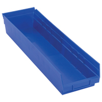 Bacs de rangement pour tablettes, 6-5/8" la x 4" H x 23-5/8" p, Bleu, Capacit&eacute; 50 lb Auto Electric Service Ltd.