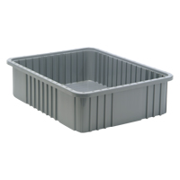 Contenants Divider Box, Plastique, 22,5" la x 17,5" p x 6" h, Gris Auto Electric Service Ltd.