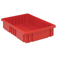 Contenants Divider Box, Plastique, 16,5" la x 10,9" p x 3,5" h, Rouge Auto Electric Service Ltd.