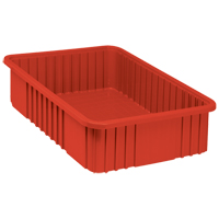 Contenants Divider Box, Plastique, 22,5" la x 17,5" p x 6" h, Rouge Auto Electric Service Ltd.