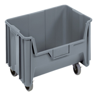 Bac g&eacute;ant mobile empilable, 12-7/16" ha x 19-7/8" la x 15-1/4" p, Capacit&eacute; de 250 lb, Gris Auto Electric Service Ltd.