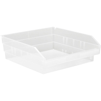 Shelf Bins, 11-1/8" W x 4" H x 11-5/8" D, Clear, 30 lbs. Capacity Auto Electric Service Ltd.