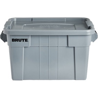 Bac de stockage Brute avec couvercle, 27,88” p x 17,38” la x 15,13” h, Capacit&eacute; 160 lb, Gris Auto Electric Service Ltd.