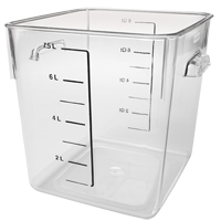 Contenant carr&eacute; &agrave; encombrement r&eacute;duit Rubbermaid, Plastique, Capacit&eacute; de 7,6 L, Transparent Auto Electric Service Ltd.