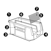 Stack & Hang Bin, 5-1/2" W x 5" H x 10-7/8" D, Black Auto Electric Service Ltd.
