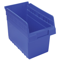 Store-Max Shelf Bins, 6-5/8" W x 8" H x 11-5/8" D, Blue, 44 lbs. Capacity Auto Electric Service Ltd.