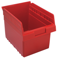 Store-Max Shelf Bins, 8-3/8" W x 8" H x 11-5/8" D, Red, 44 lbs. Capacity Auto Electric Service Ltd.