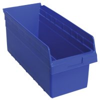 Store-Max Shelf Bins, 8-3/8" W x 8" H x 17-7/8" D, Blue, 56 lbs. Capacity Auto Electric Service Ltd.