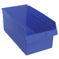 Store-Max Shelf Bins, 11-1/8" W x 8" H x 17-7/8" D, Blue, 56 lbs. Capacity Auto Electric Service Ltd.