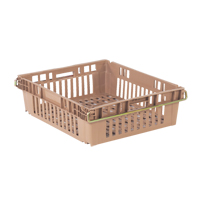 Contenant en plastique empilable Stack-N-Nest pour l'agriculture, 20,3" x 24" x 6,8", Beige Auto Electric Service Ltd.