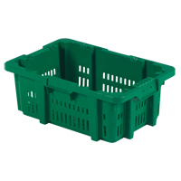 Contenant en plastique Stack-N-Nest pour la manutention des aliments, 16" x 23,9" x 8,8", Vert Auto Electric Service Ltd.