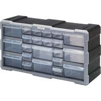 Drawer Cabinet, Plastic, 22 Drawers, 19-1/2" x 6-1/4" x 10", Black Auto Electric Service Ltd.